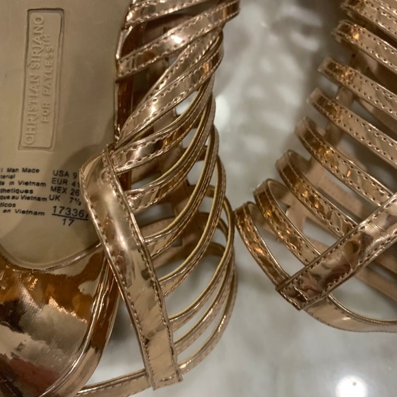 Christian Siriano USA 9 Rose Gold Stiletto 4.5" Heel with Ankle Strap - Picture 13 of 15